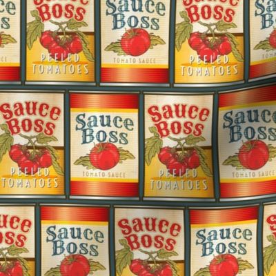 Vintage Tomato Sauce Boss Cans Small