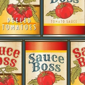 Vintage Tomato Sauce Boss Cans 