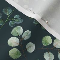  Watercolor Eucalyptus Leaves Seamless Pattern