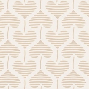 Paper Hearts // Beige on Ivory