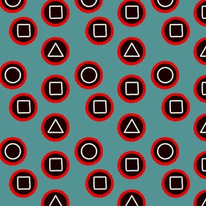 squid game, geometric pattern  