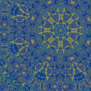 24 LARGE Cobalt MANDALA Batik