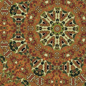 24" LARGE Mangosteen Mint MANDALA Batik