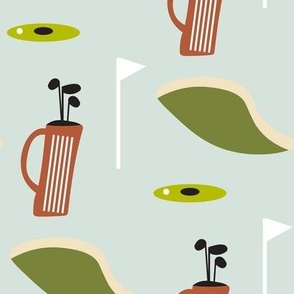 Golf design on green background