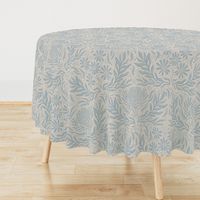 Floral arrangement (cream & blue-grey) 