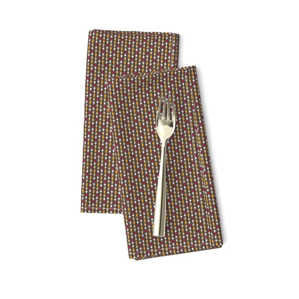 Retro Kitchen Brown and Red Bead Curtain