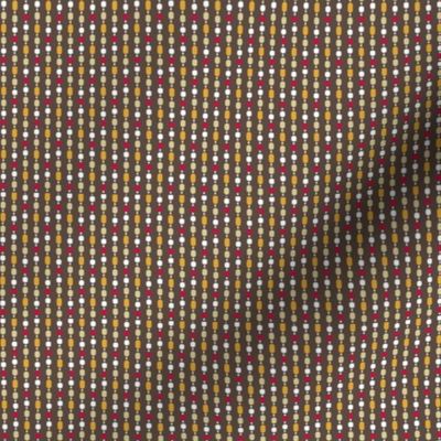 Retro Kitchen Brown and Red Bead Curtain