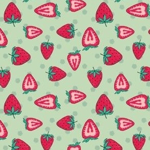 Strawberries on Polka Dots