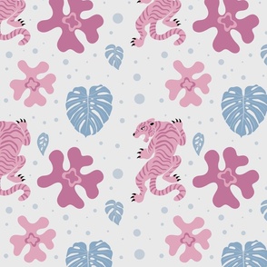 Tigers + Flowers - Pastel