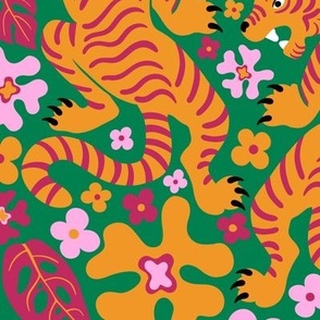 Tiger Tiger - Pink + Green