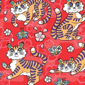 Tiger Spring! Royal Red {Large Scale}