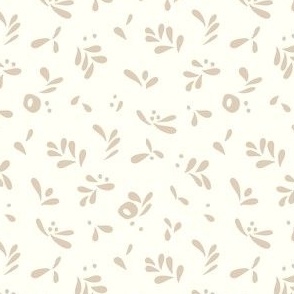 Abstract Floral // Beige on Ivory