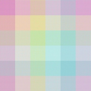 Checkerboard pastel rainbow gingham