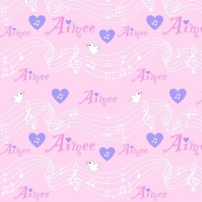 Aimee name on pink