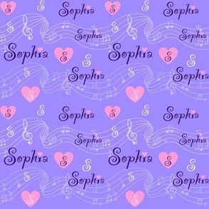 Sophia  name art on pink watercolor Art Print by Victoria  Sofia name  Sophia name Name art