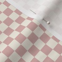 Dusty Rose and Cream .5” Classic Checkers by Brittanylane