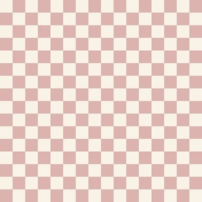 Dusty Rose and Cream .5” Classic Checkers by Brittanylane