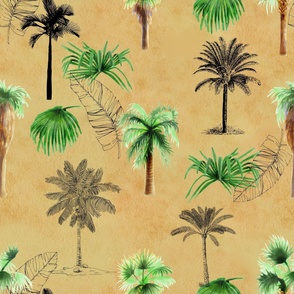 Palm Trees No. 1 Sand - Large Version