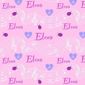 Elena name on pink
