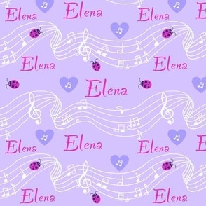 Elena name on lilac 