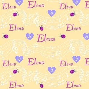 Elena name on yellow 