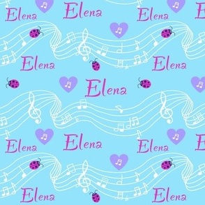 Elena name on aqua