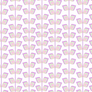 70s geometric vine pastel purple on white