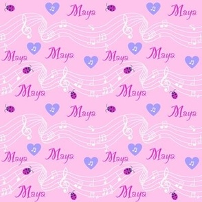 Maya name on pink 