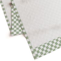 Sage Green and White 1” Checkers