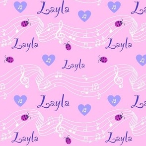 Layla name on pink