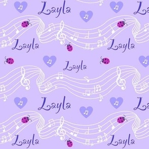 Layla name on lilac 