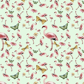 Flamingo Floral - Green