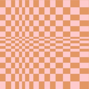 Optical grid brown pink by Jac Slade