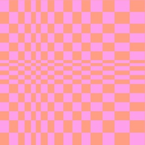 Optical grid pink orange by Jac Slade