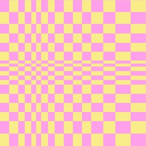 Optical grid pink yellow by Jac Slade