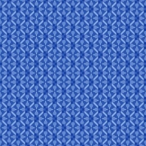 TRV2 - Small - Topsy Turvy Geometric Grid in Tonal Blues