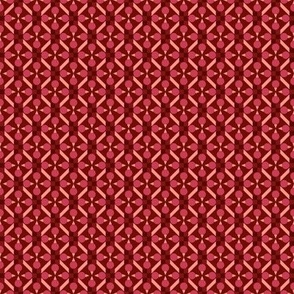 TRV4 - Small - Topsy Turvy Geometric Grid in Garnet Red