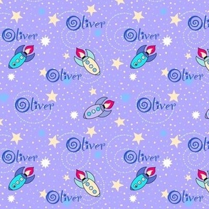 Oliver name on purple 