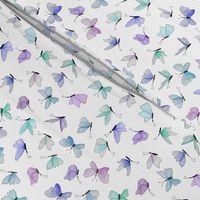 watercolor butterflies - blue mix small - ELH