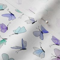 watercolor butterflies - blue mix small - ELH