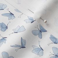 small watercolor butterflies - autumncolors blues - ELH