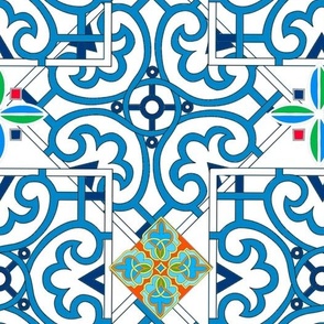 Moroccan,Portuguese,mosaic tiles 