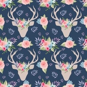 deer navy background,