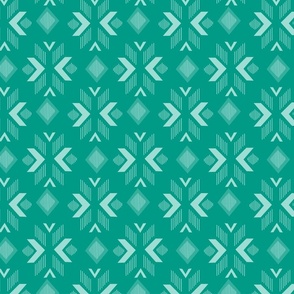 Small scale green southwestern geometric