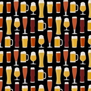 Beer Glasses - Black Small Scale
