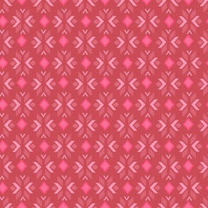 Red and pink geometric southwestern