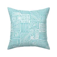 African Geometrics on Pool Blue