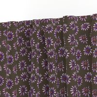Little Purple Daisies // Charcoal Grey
