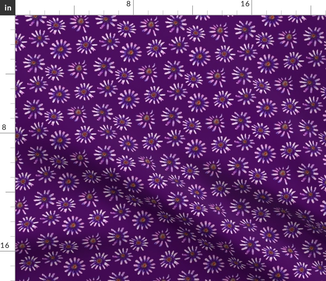 Little Purple Daisies // Eggplant