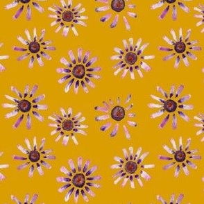 Little Purple Daisies // Mustard